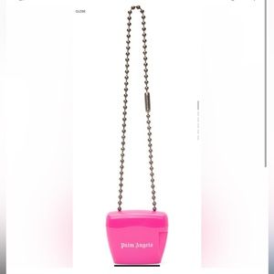 Palm angels pink mini padlock purse